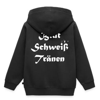 Sang sang sang larmes - Sweat Premium à capuche enfant bio - noir - Dos - AI Model Kid Male (0cm)