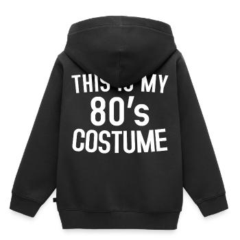 Années 80 - Sweat Premium à capuche enfant bio - noir - Dos - AI Model Kid Male (0cm)