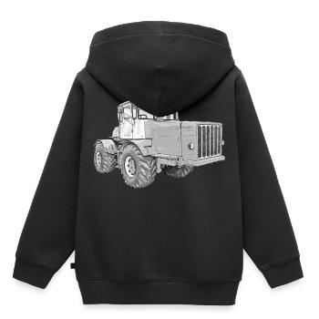 K700 Kirowez - Kinder Premium Organic Hoodie - Schwarz - Hinten - AI Model Kid Male (0cm)