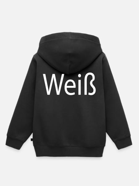 Weiß - Kinder Premium Organic Hoodie - Schwarz