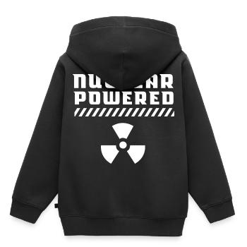 Énergie nucléaire Nucléaire Nucléaire Énergie propre - Sweat Premium à capuche enfant bio - noir - Dos - AI Model Kid Male (0cm)