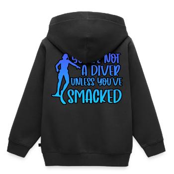 Vous n’êtes pas un plongeur à moins d’avoir frappé 3 - Sweat Premium à capuche enfant bio - noir - Dos - AI Model Kid Male (0cm)