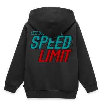 Life Does Not Have Speed Limit 3 - Kinder Premium Organic Hoodie - Schwarz - Hinten - AI Model Kid Male (0cm)