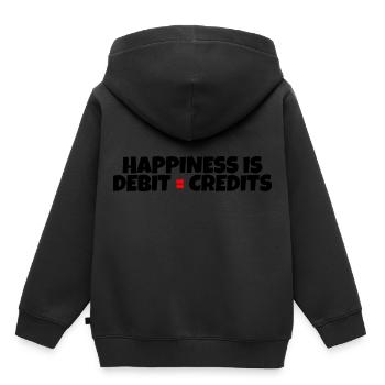 Happiness Is Debits Equals Credits 10 - Kids Premium Organic Hoodie - black - Back - AI Model Kid Male (0cm)