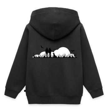 Paar Liebe Valentinstag - Kinder Premium Organic Hoodie - Schwarz - Hinten - AI Model Kid Male (0cm)