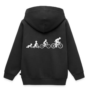 Cyclist Evolution Fahrradfahrer Fahrrad Biker - Kinder Premium Organic Hoodie - Schwarz - Hinten - AI Model Kid Male (0cm)