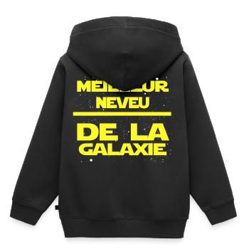 neveu - Sweat Premium à capuche enfant bio - noir - Dos - AI Model Kid Male (0cm)