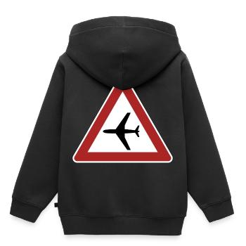 Avion en avion Heißluftballon ba de l'air - Sweat Premium à capuche enfant bio - noir - Dos - AI Model Kid Male (0cm)
