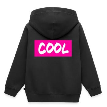 cool pink purple pink pink - Kids Premium Organic Hoodie - black - Back - AI Model Kid Male (0cm)