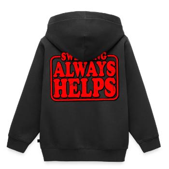 Jurer aide toujours 9 - Sweat Premium à capuche enfant bio - noir - Dos - AI Model Kid Male (0cm)