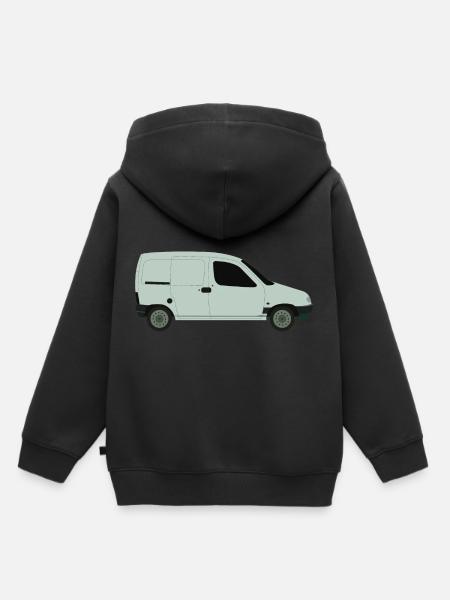 van - Kinder Premium Organic Hoodie - Schwarz