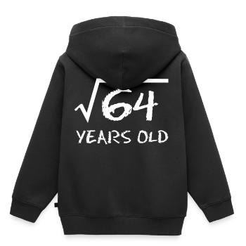 8ème anniversaire racine maths - Sweat Premium à capuche enfant bio - noir - Dos - AI Model Kid Male (0cm)