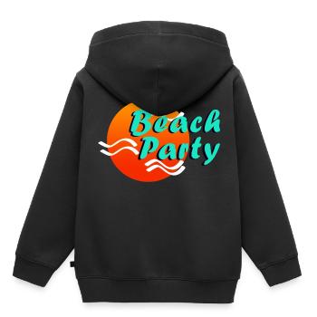 Fête sur la plage - Sweat Premium à capuche enfant bio - noir - Dos - AI Model Kid Male (0cm)