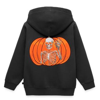Kürbis Oktober Geist Spuk Halloween Skelett - Kinder Premium Organic Hoodie - Schwarz - Hinten - AI Model Kid Male (0cm)