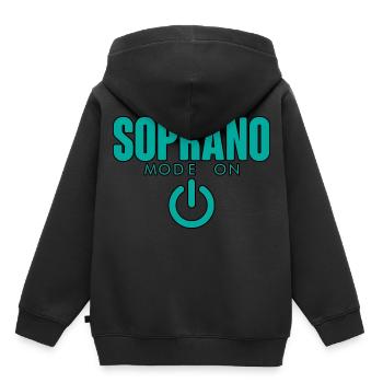 Soprano Mode On 4 - Kinder Premium Organic Hoodie - Schwarz - Hinten - AI Model Kid Male (0cm)