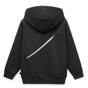 japanese katana sword samurai schwert japanisches - Kinder Premium Organic Hoodie - Schwarz - Hinten - AI Model Kid Male (0cm)