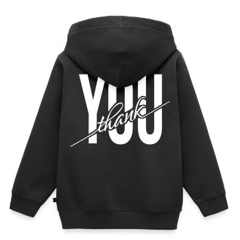 Merci Merci Merci cadeau - Sweat Premium à capuche enfant bio - noir - Dos - AI Model Kid Male (0cm)
