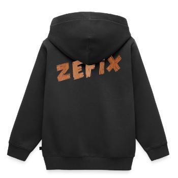 Bayern bayerische Geschenkidee Holz Zefix boarisch - Kinder Premium Organic Hoodie - Schwarz - Hinten - AI Model Kid Male (0cm)