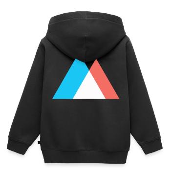 Montagnes Abstrait Pop Art Art - Sweat Premium à capuche enfant bio - noir - Dos - AI Model Kid Male (0cm)