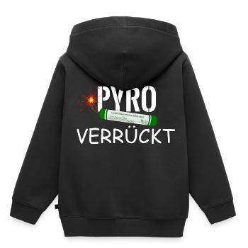 Feu d'artifice pyro fou - Sweat Premium à capuche enfant bio - noir - Dos - AI Model Kid Male (0cm)