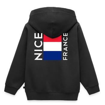Nizza Frankreich - Kinder Premium Organic Hoodie - Schwarz - Hinten - AI Model Kid Male (0cm)