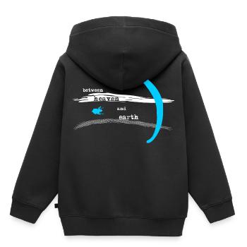 Paragliding - Kinder Premium Organic Hoodie - Schwarz - Hinten - AI Model Kid Male (0cm)