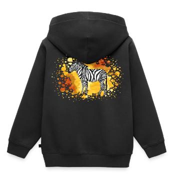 zèbre - Sweat Premium à capuche enfant bio - noir - Dos - AI Model Kid Male (0cm)