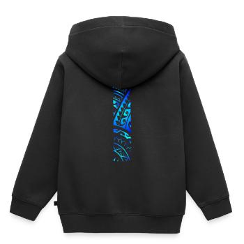 REVA (Lagoon blue) - Kids Premium Organic Hoodie - black - Back - AI Model Kid Male (0cm)