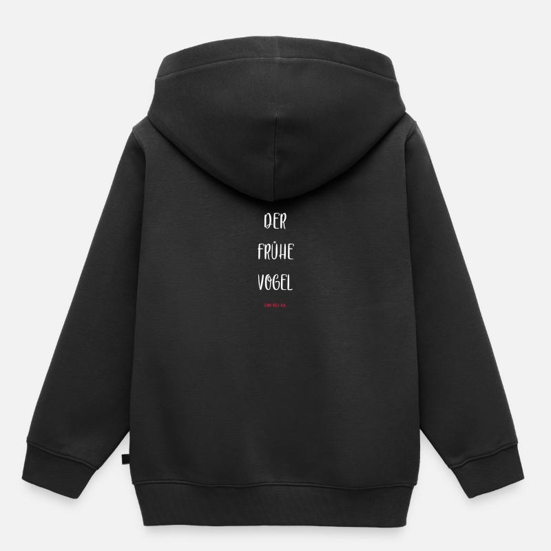 Le lève-tôt peut moi. - Sweat Premium à capuche enfant bio - noir