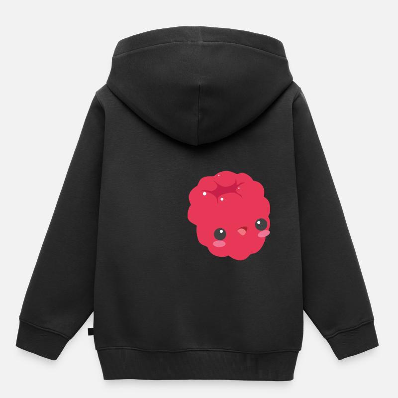 comique framboise - Sweat Premium à capuche enfant bio - noir