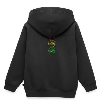 feux de circulation à vélo - Sweat Premium à capuche enfant bio - noir - Dos - AI Model Kid Male (0cm)