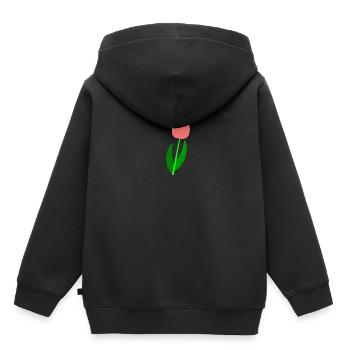 Tulipe Pays-Bas - Sweat Premium à capuche enfant bio - noir - Dos - AI Model Kid Male (0cm)