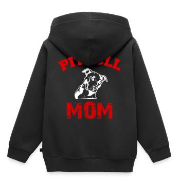 Pit Bull Mom Pit Bull Terrier Mom Gift - Kids Premium Organic Hoodie - black - Back - AI Model Kid Male (0cm)
