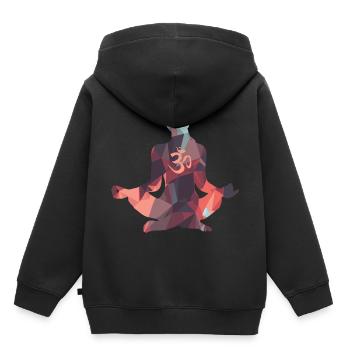 Om Yoga Gift Meditation Hinduism Buddha - Kids Premium Organic Hoodie - black - Back - AI Model Kid Male (0cm)