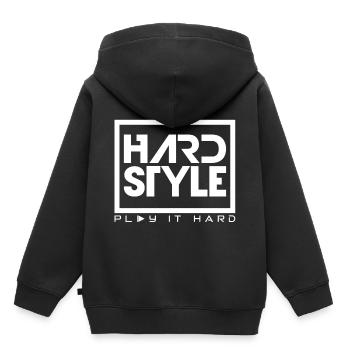Hardstyle Play it hard Geschenkidee geburtstag - Kinder Premium Organic Hoodie - Schwarz - Hinten - AI Model Kid Male (0cm)