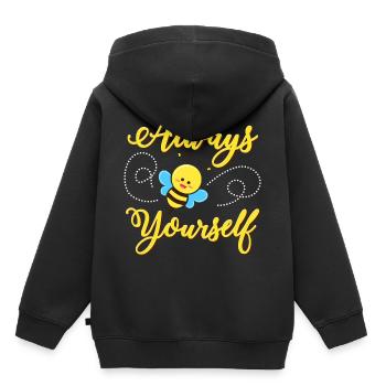 Be self-confident Bee funny - Kids Premium Organic Hoodie - black - Back - AI Model Kid Male (0cm)