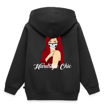 Hardstyle - Sweat Premium à capuche enfant bio - noir - Dos - AI Model Kid Male (0cm)