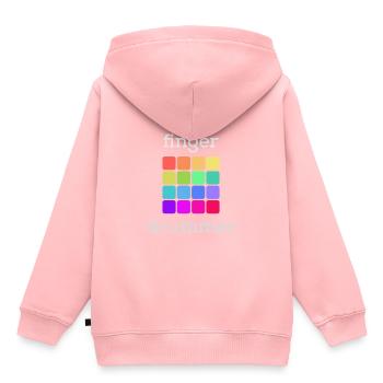 Beatmaker Drum Machine Geschenk Fingerdrummer - Kinder Premium Organic Hoodie - Rosa - Hinten - AI Model Kid Female (0cm)
