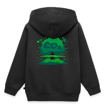 Bombe d'oxygène - Sweat Premium à capuche enfant bio - noir - Dos - AI Model Kid Male (0cm)