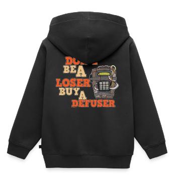 Entschärfungskit - Kinder Premium Organic Hoodie - Schwarz - Hinten - AI Model Kid Male (0cm)