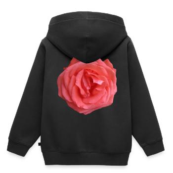 Soul Rose - Sweat Premium à capuche enfant bio - noir - Dos - AI Model Kid Male (0cm)