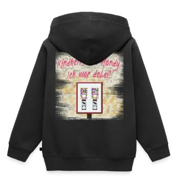 Kindheit ohne Handy. Ich war dabei! - 90er Vintage - Kinder Premium Organic Hoodie - Schwarz - Hinten - AI Model Kid Male (0cm)