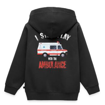 ambulance - Sweat Premium à capuche enfant bio - noir - Dos - AI Model Kid Male (0cm)