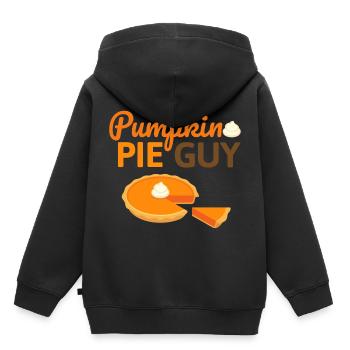 Gâteau à la citrouille - Gâteau à la citrouille Halloween Fall - Sweat Premium à capuche enfant bio - noir - Dos - AI Model Kid Male (0cm)