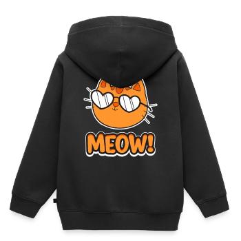 Katze Kätzchen Mietzekatze Haustier Geschenk - Kinder Premium Organic Hoodie - Schwarz - Hinten - AI Model Kid Male (0cm)