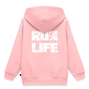 sportif - Sweat Premium à capuche enfant bio - rose - Dos - AI Model Kid Female (0cm)