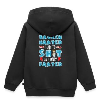 Lovesick toilette diarrhée de toilette - Sweat Premium à capuche enfant bio - noir - Dos - AI Model Kid Male (0cm)