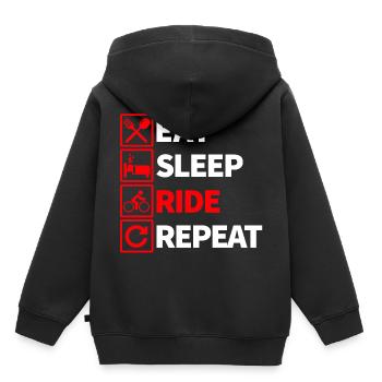 bicycle - Kids Premium Organic Hoodie - black - Back - AI Model Kid Male (0cm)