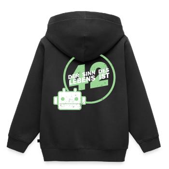 Sinn des Lebens 42 Anhalter Galaxis Fan Geschenk - Kinder Premium Organic Hoodie - Schwarz - Hinten - AI Model Kid Male (0cm)