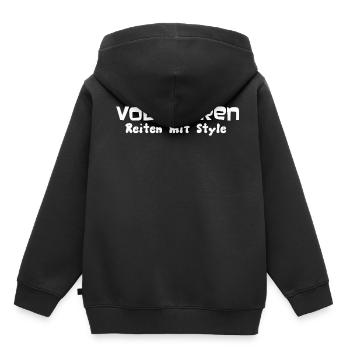 Voltigieren Pferde Reiterin Reiten Reitsport - Kinder Premium Organic Hoodie - Schwarz - Hinten - AI Model Kid Male (0cm)